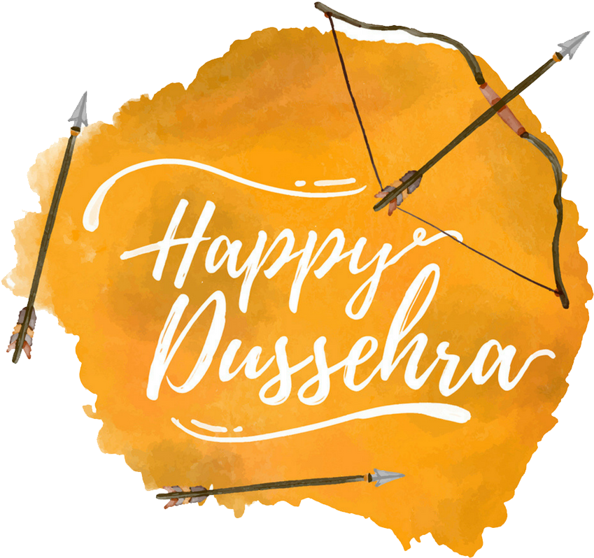 Happy Dussehra Greetingwith Bowand Arrows