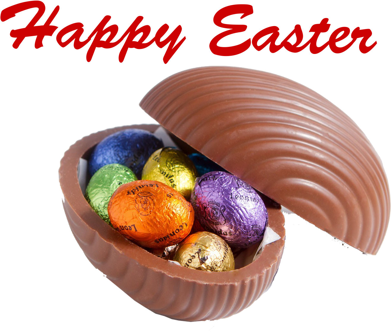 Happy Easter Chocolate Eggand Foil Wrapped Candies