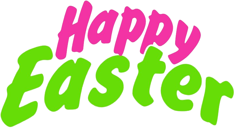 Happy Easter Colorful Text