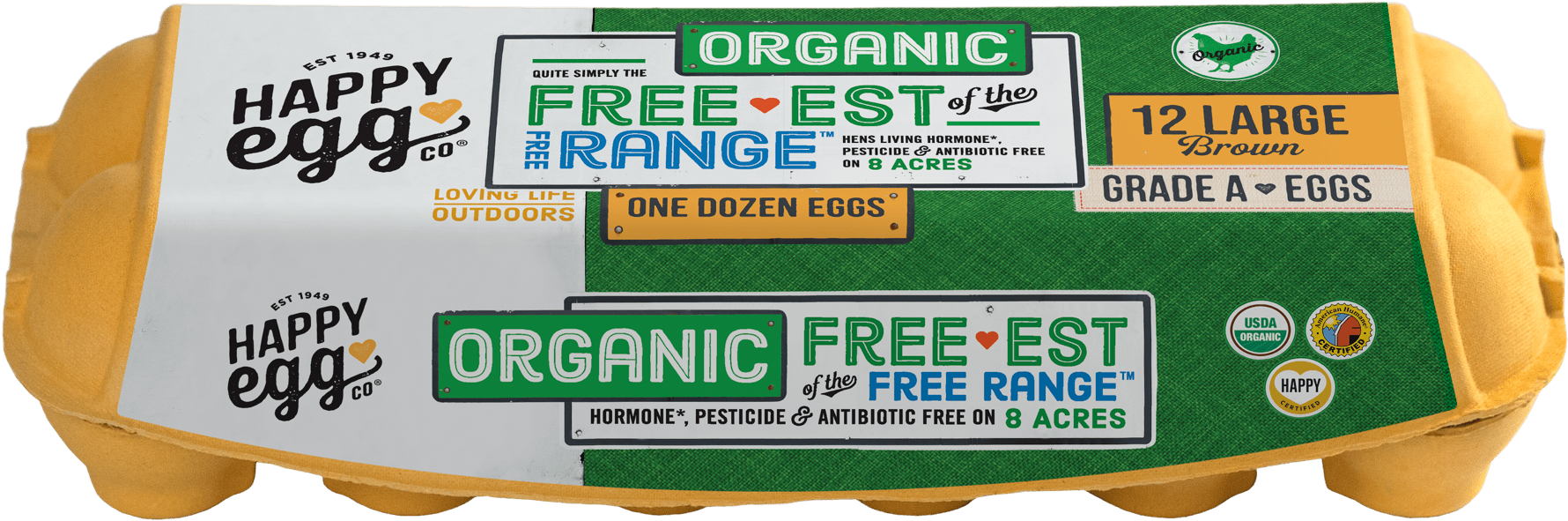 Happy Egg Co Organic Free Range Eggs Packaging