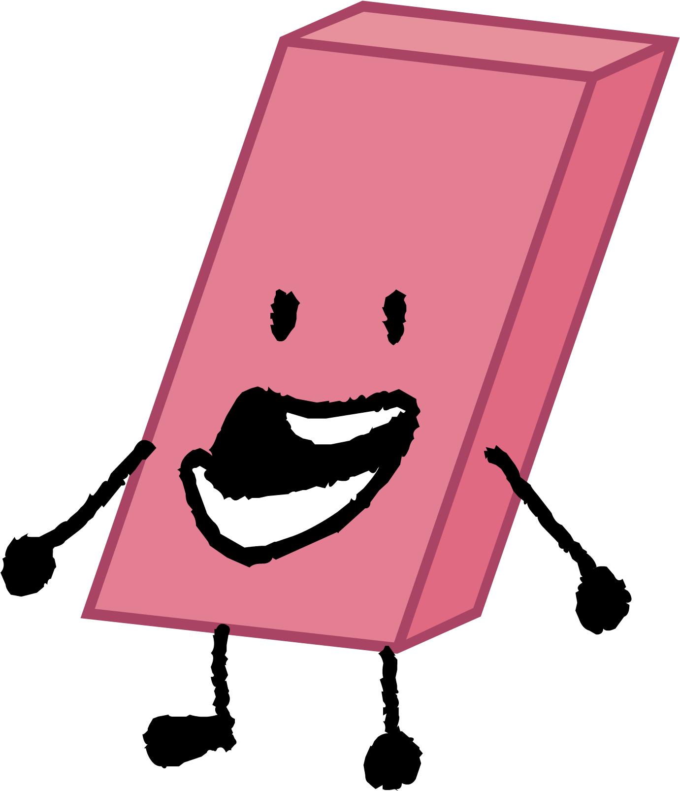 Happy Eraser Cartoon Character