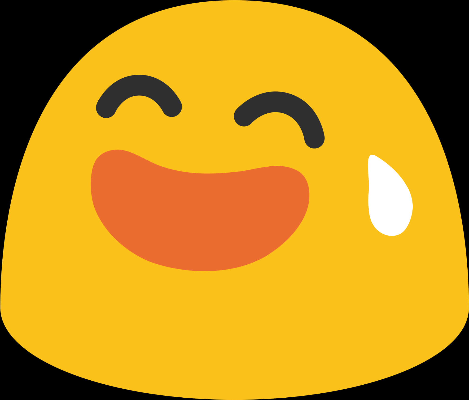 Happy Face Emojiwith Tear Drop.jpg PNG with transparent background
