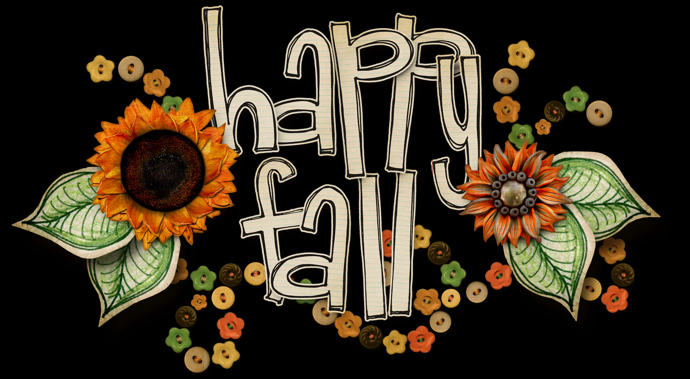 Happy Fall Greeting Design