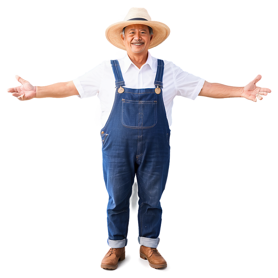 Happy Farmer Illustration PNG txr74 PNG with transparent background