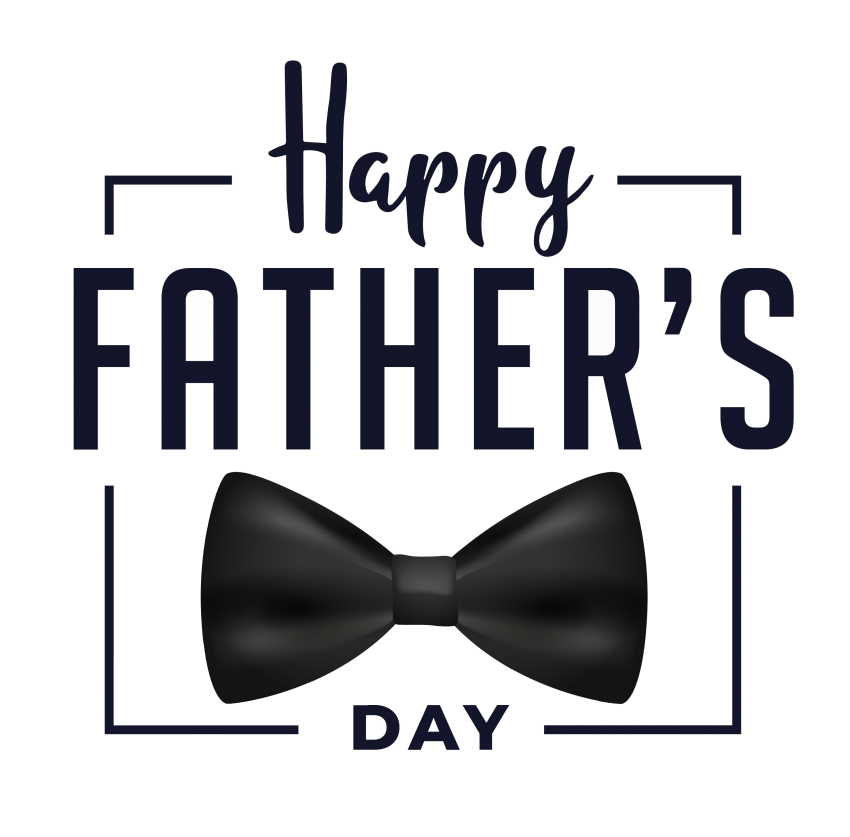 Happy Fathers Day Bow Tie Graphic PNG with transparent background