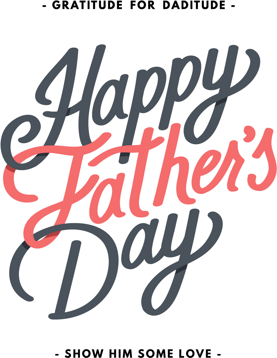 Happy Fathers Day Celebration Graphic PNG with transparent background