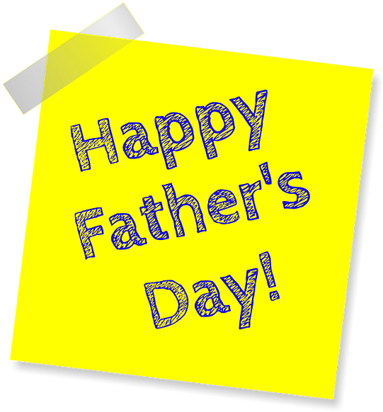 Happy Fathers Day Note PNG with transparent background