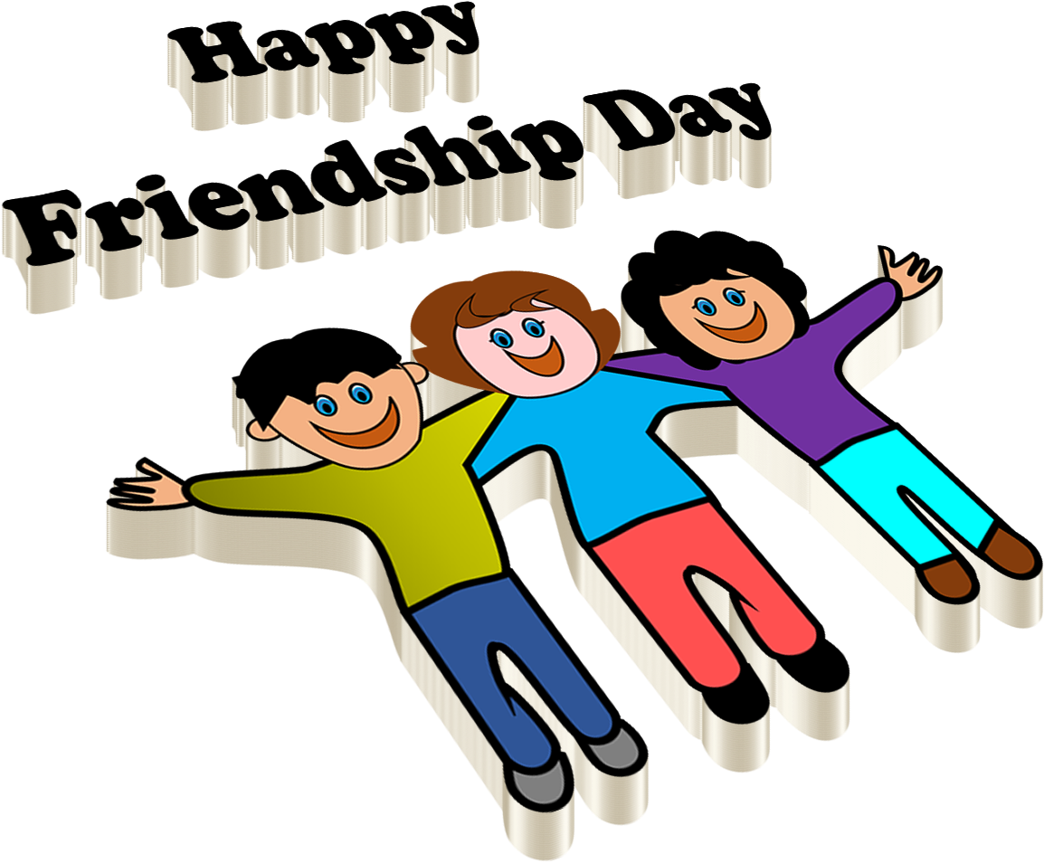 Happy Friendship Day Celebration PNG with transparent background