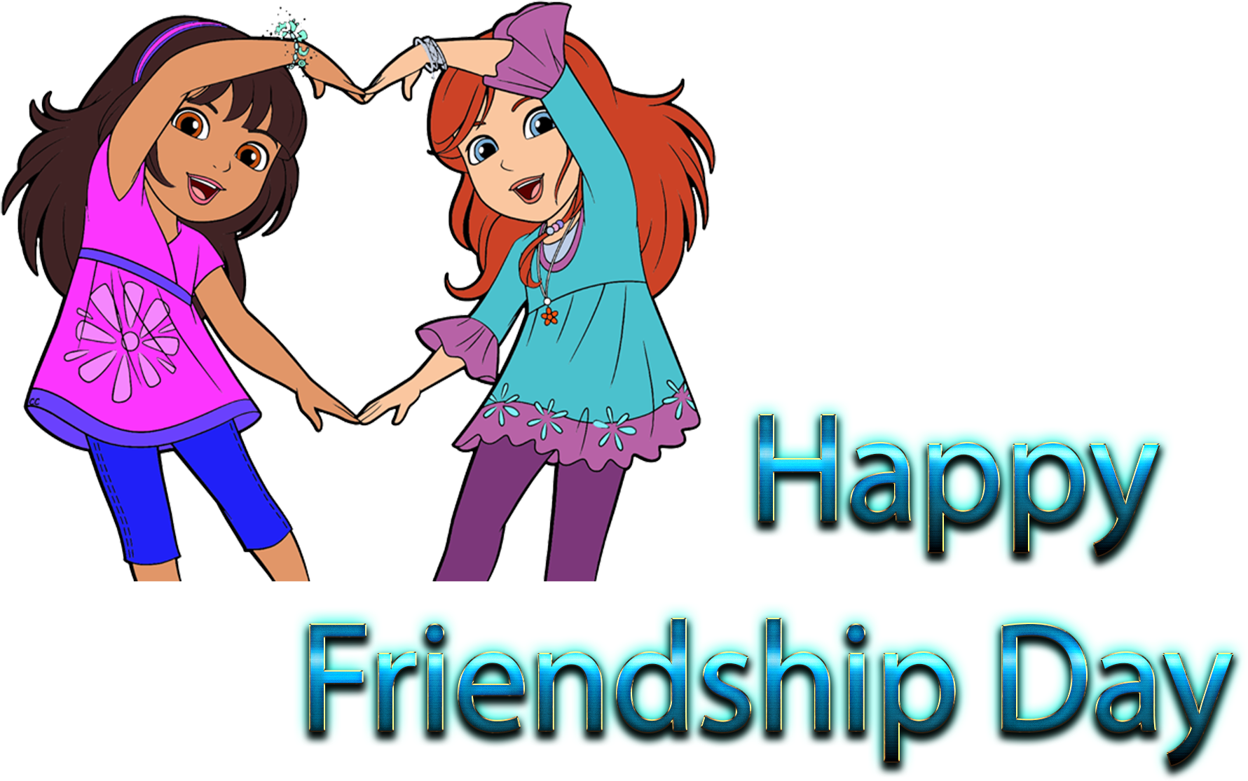 Happy Friendship Day Celebration PNG with transparent background