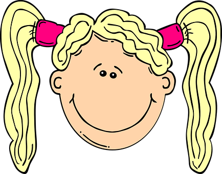 Happy Girl Cartoon Character PNG with transparent background
