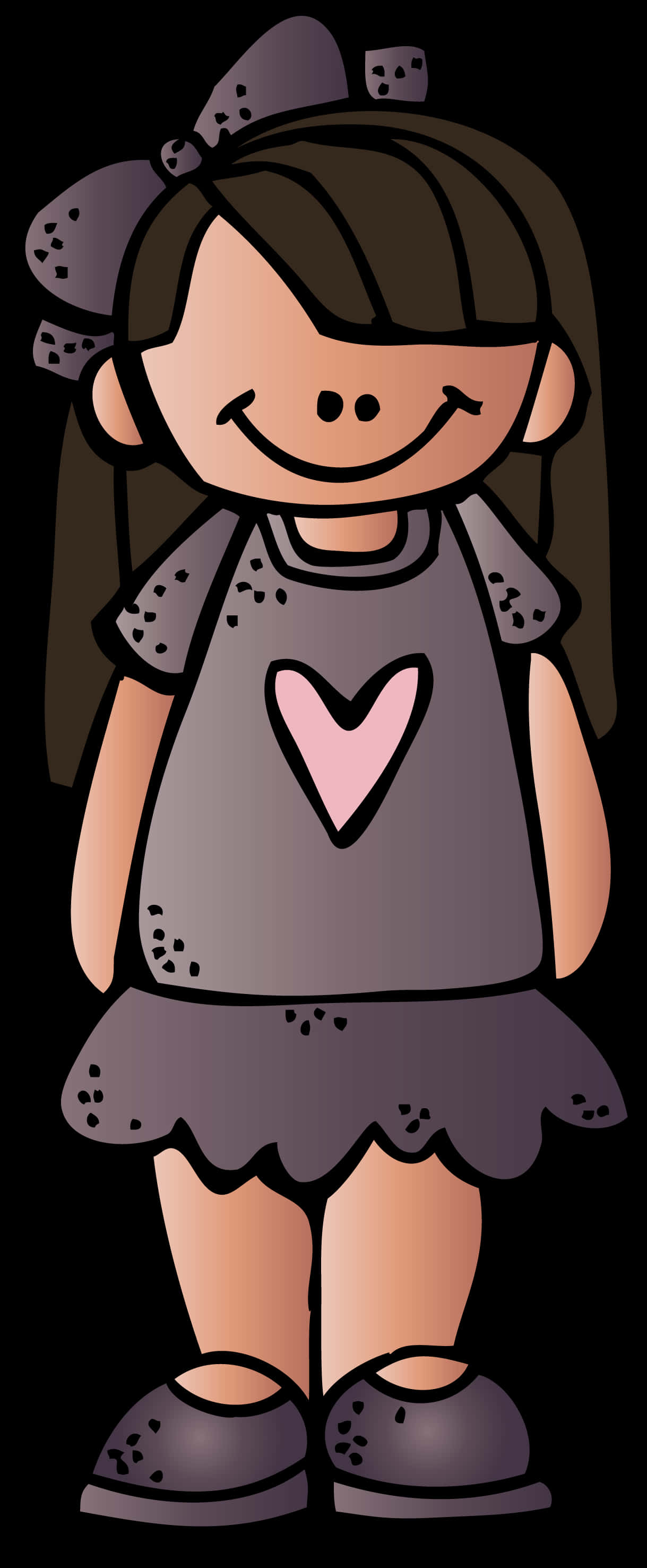 Happy Girl Clipart Illustration