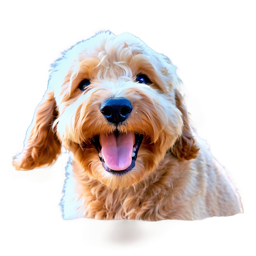 Happy Goldendoodle Face Png 06262024