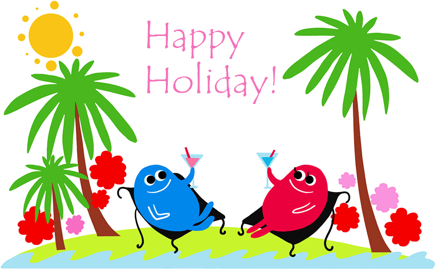 Holiday Happy Holidays Summer Clip Art Graphics Transparent - Happy Summer Holidays Clipart, HD Png Download PNG with transparent background