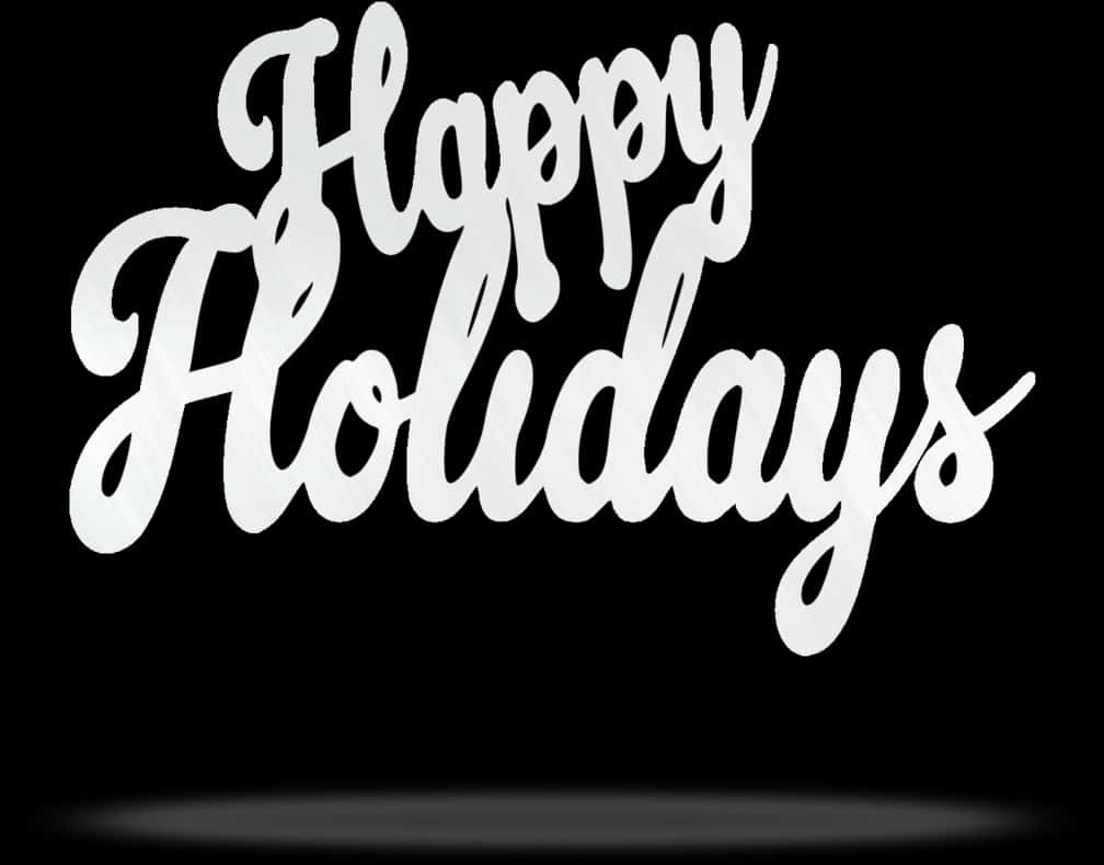 Happy Holidays Calligraphy PNG with transparent background