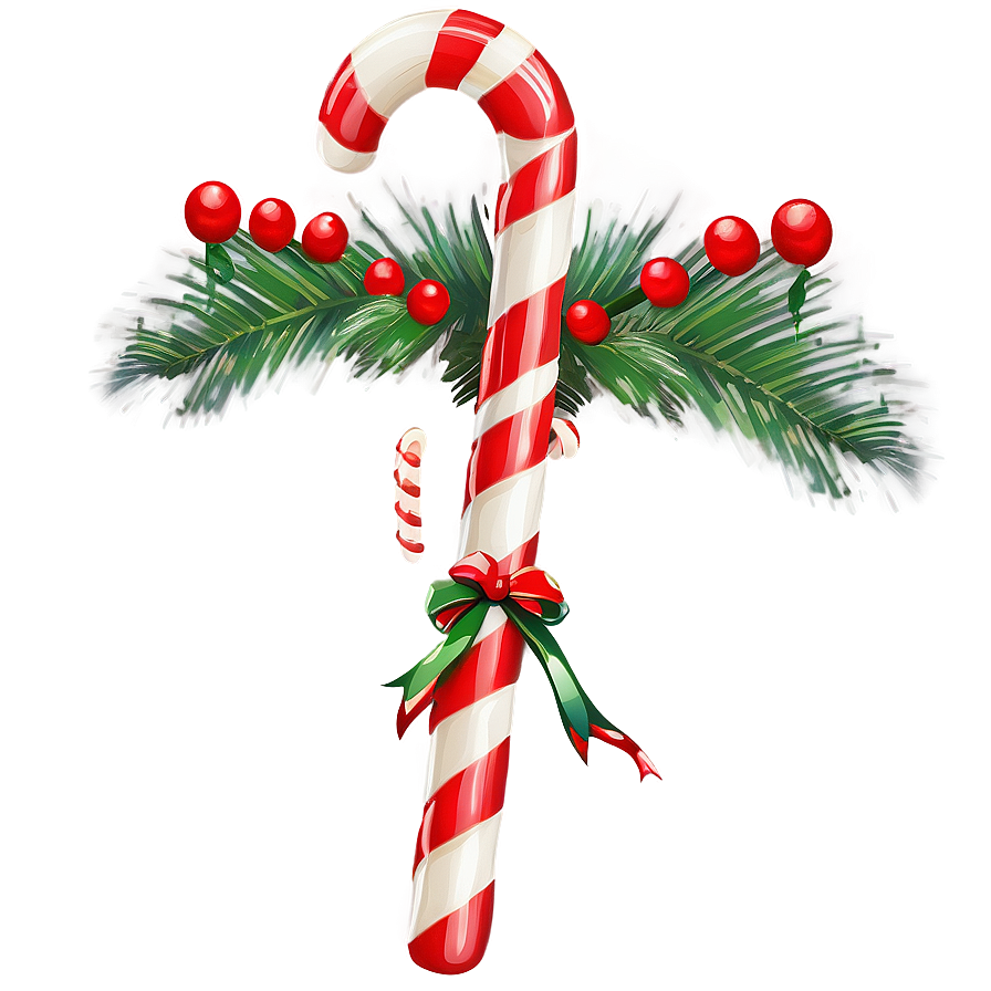 Happy Holidays Candy Cane Png 05232024