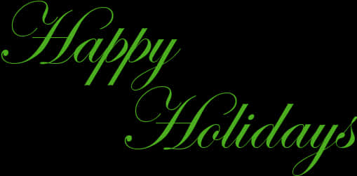 Happy Holidays Elegant Script PNG with transparent background