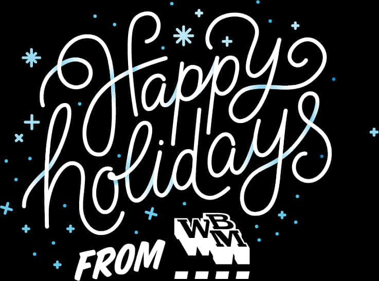 Happy Holidays Greeting Card Design PNG with transparent background