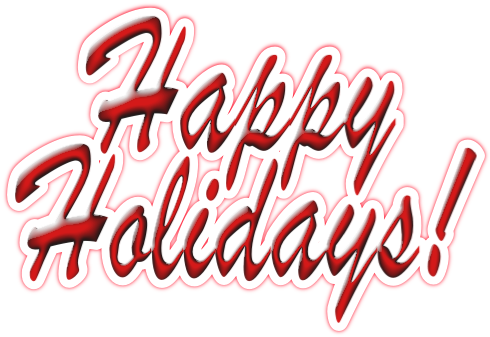 Happy Holidays Transparent Png - Happy Holidays Text Transparent PNG with transparent background