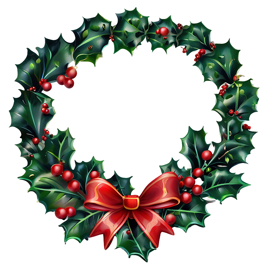 Happy Holidays Holly Decoration Png Mfe5