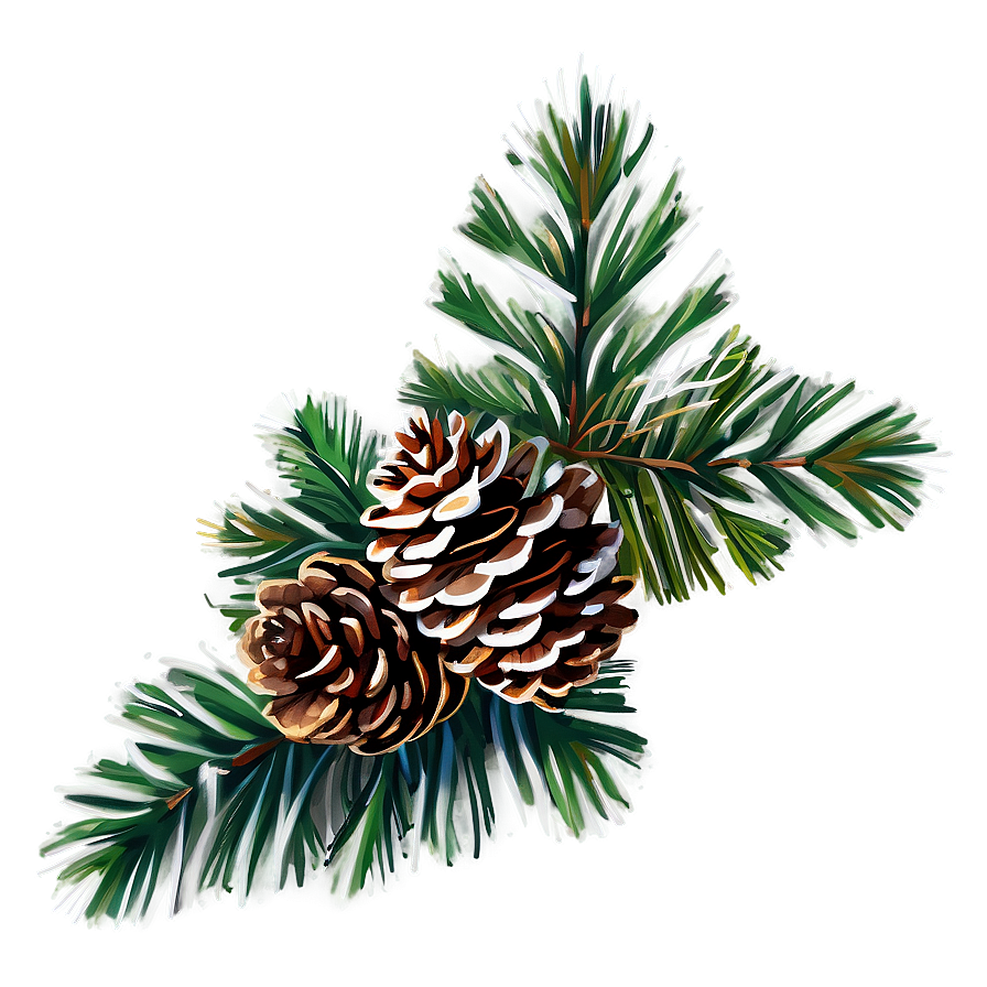 Happy Holidays Pine Cone Garland Png 44