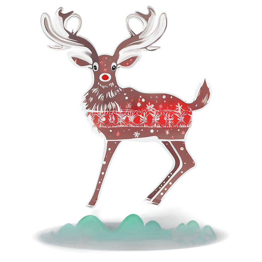 Happy Holidays Reindeer Graphic Png 05232024