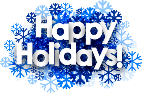 Holidays Goviral Web Design - Happy Holidays Blue Transparent Background PNG with transparent background