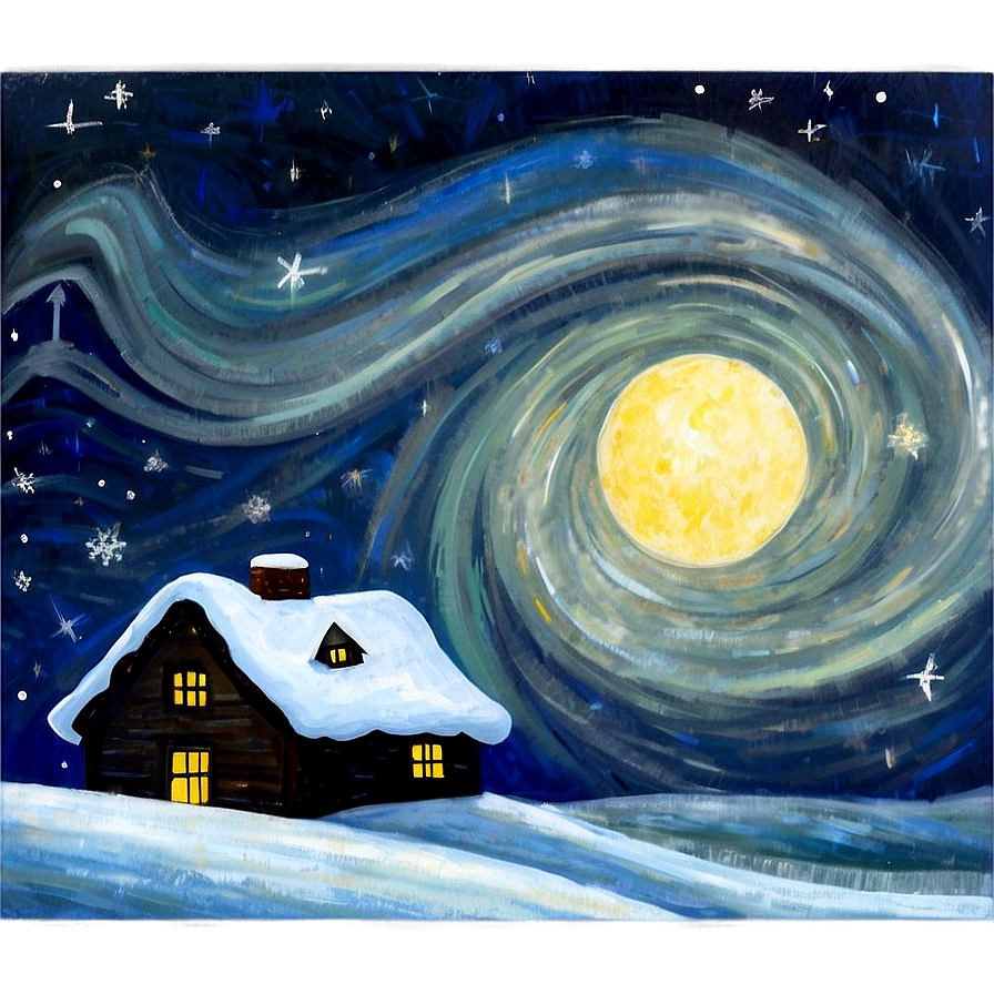 Happy Holidays Starry Night Png 05232024