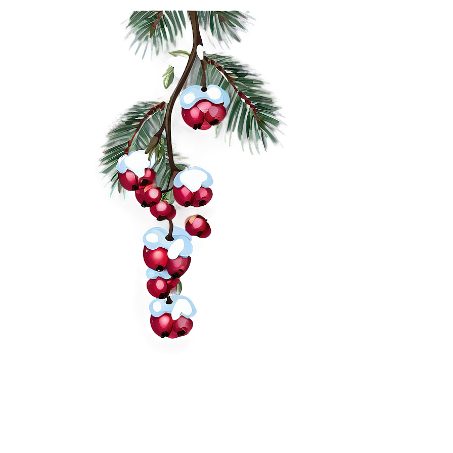 Happy Holidays Winter Berries Png Qll74