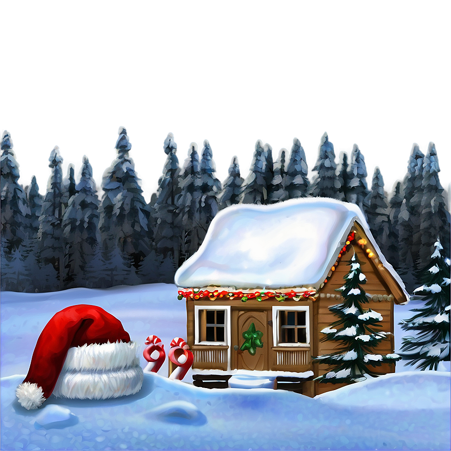 Happy Holidays Winter Scene Png 13