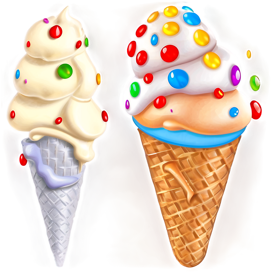 Happy Ice Cream Cone Png 10