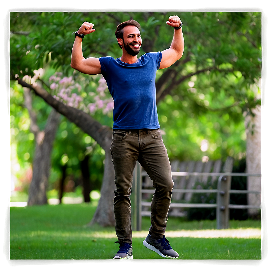 Happy Man In Park Png 06272024