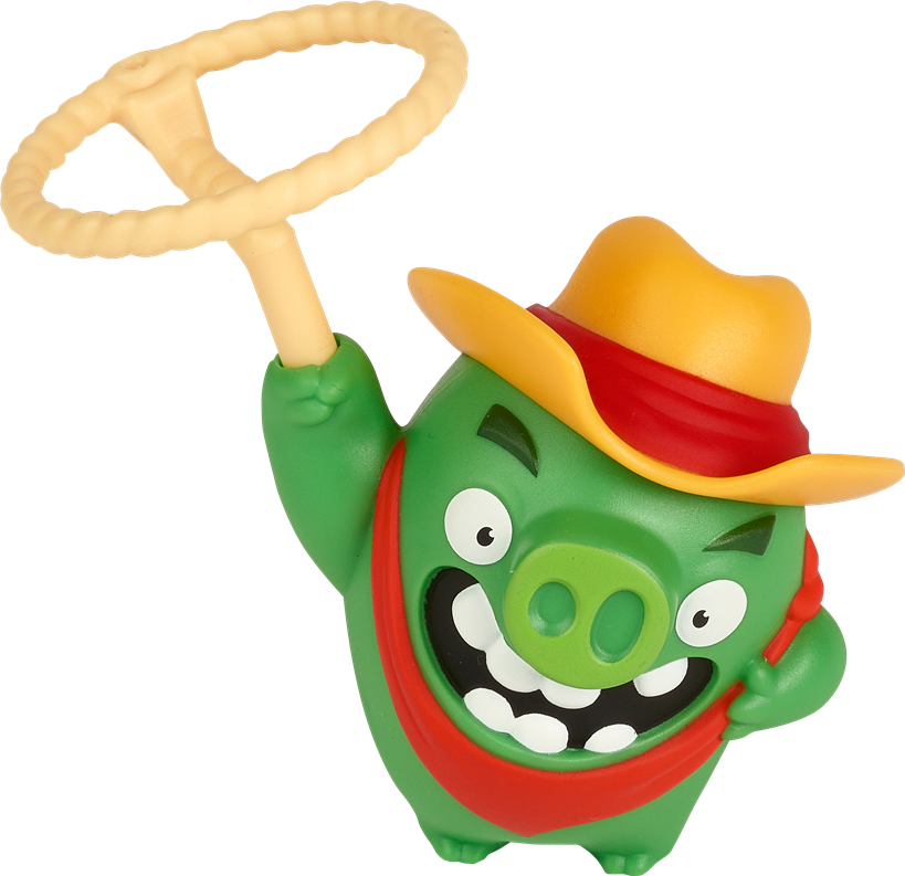 Lasso Pig Push Button On Back To Make Lasso Spin Round - Angry Birds Mcdonalds Toys, HD Png Download PNG image with a transparent background, free high-resolution download