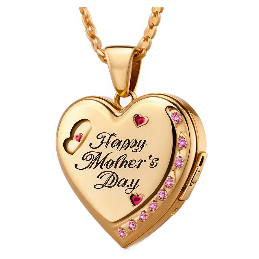 Happy Mothers Day Heart Locket Png 59