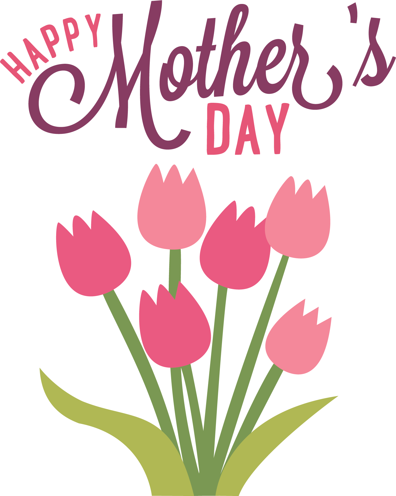 Happy Mothers Day Tulips Graphic