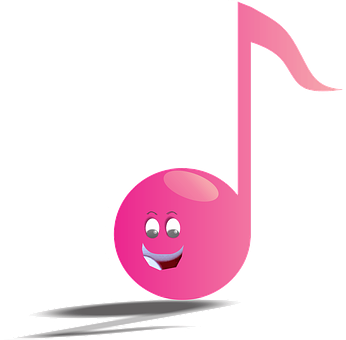 Happy Musical Note Cartoon