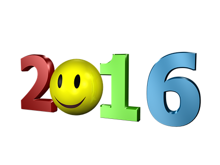 Happy_ New_ Year_2016_ Smiley PNG with transparent background