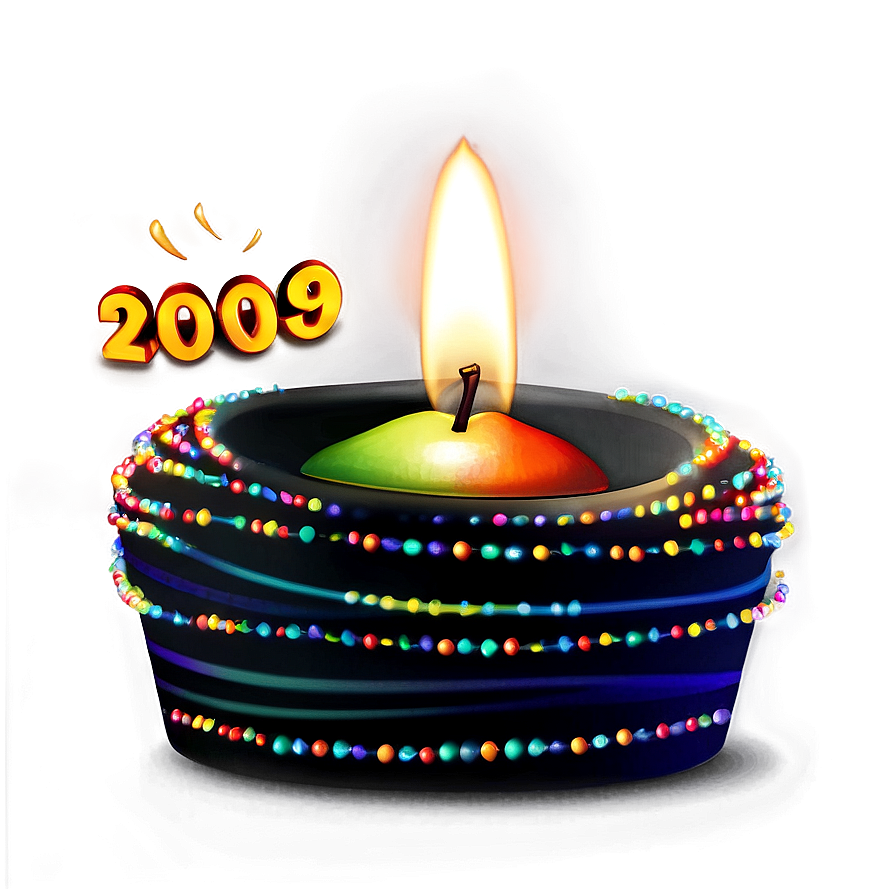 Happy New Year Candle Light Png 78