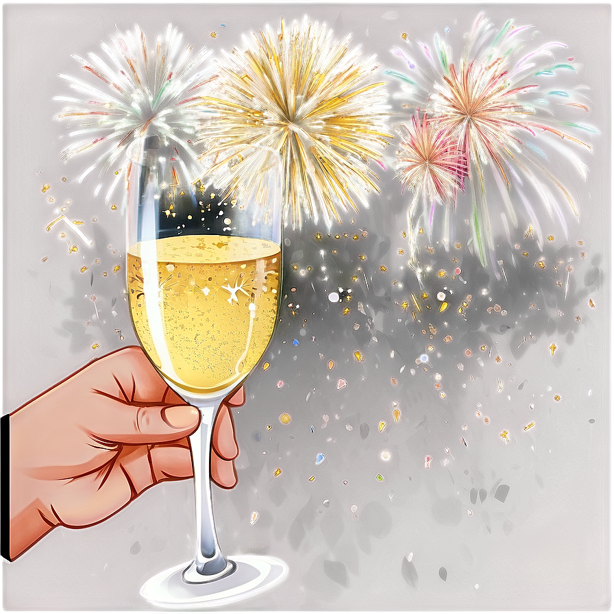 Happy New Year Champagne Toast Png 93