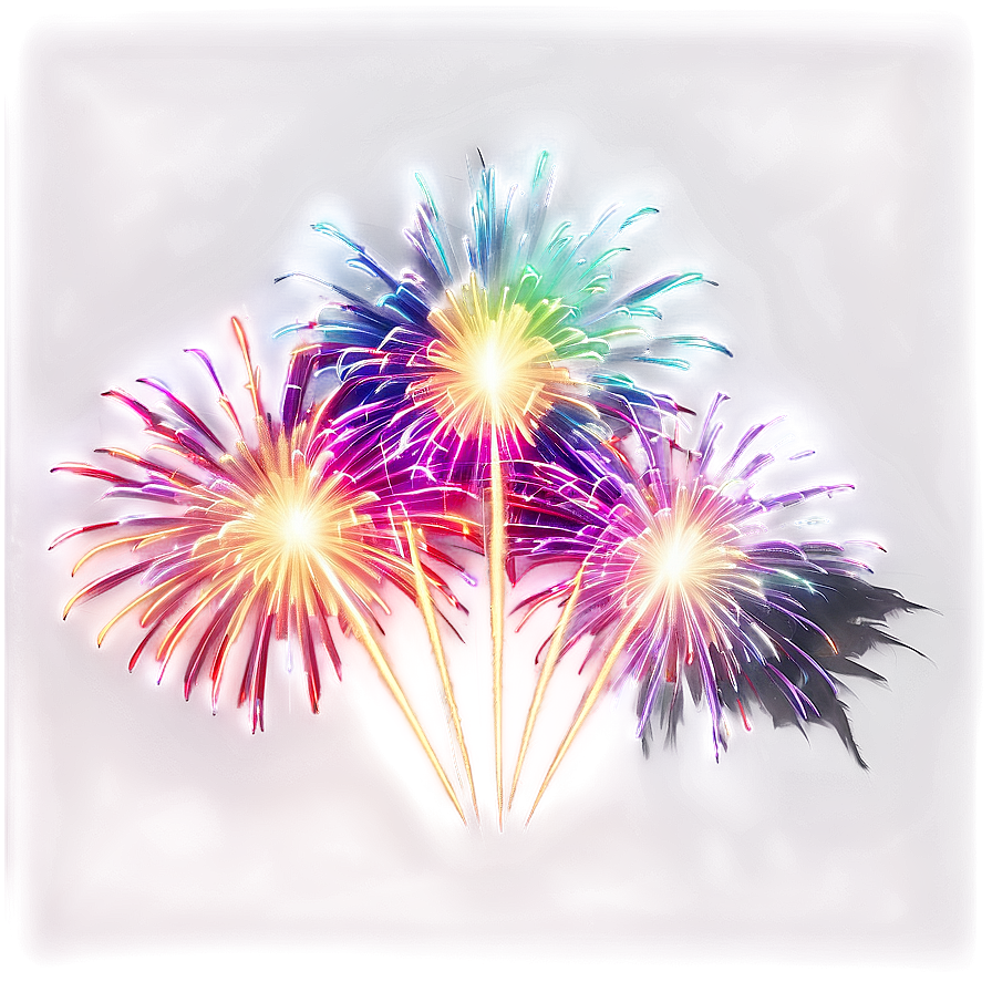 Happy New Year Vibrant Firework Display Png 05232024