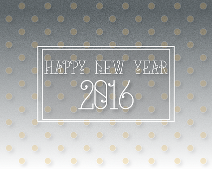 Happy New Year2016 Greeting Card PNG with transparent background