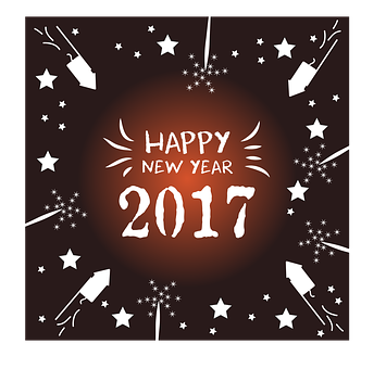 Happy New Year2017 Celebration PNG with transparent background