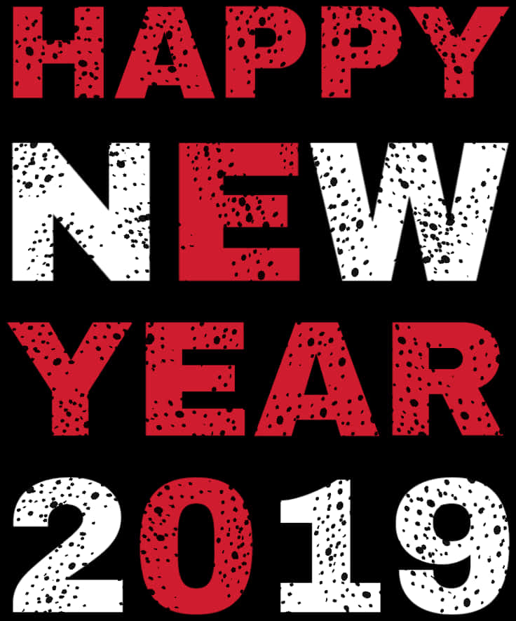 Happy New Year 2019 Red And White, HD Png Download PNG with transparent background