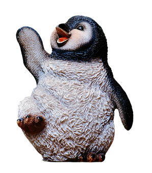 Happy Penguin Portrait PNG with transparent background