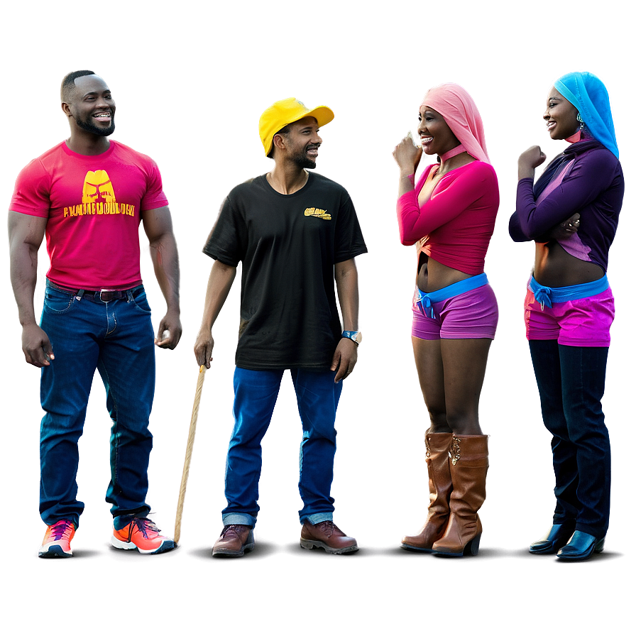 Happy People Standing Together PNG aui75 PNG image with a transparent background, free high-resolution download