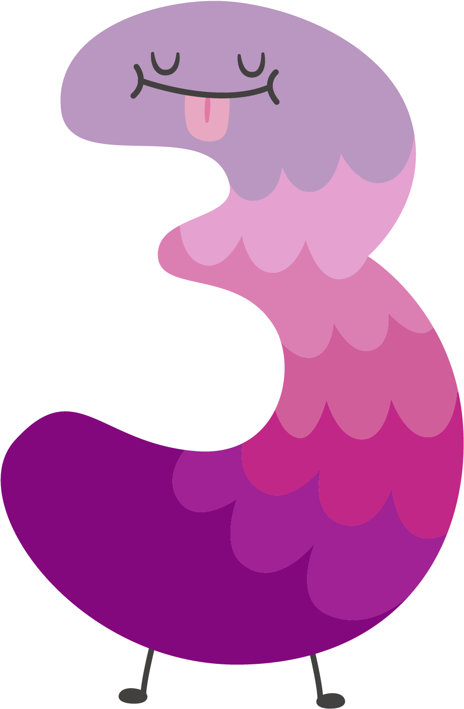 Happy Purple Creature Illustration