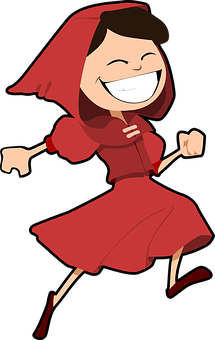 Happy Red Riding Hood Cartoon