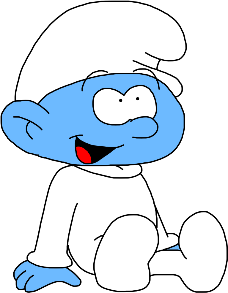 Happy Smurf Cartoon Character