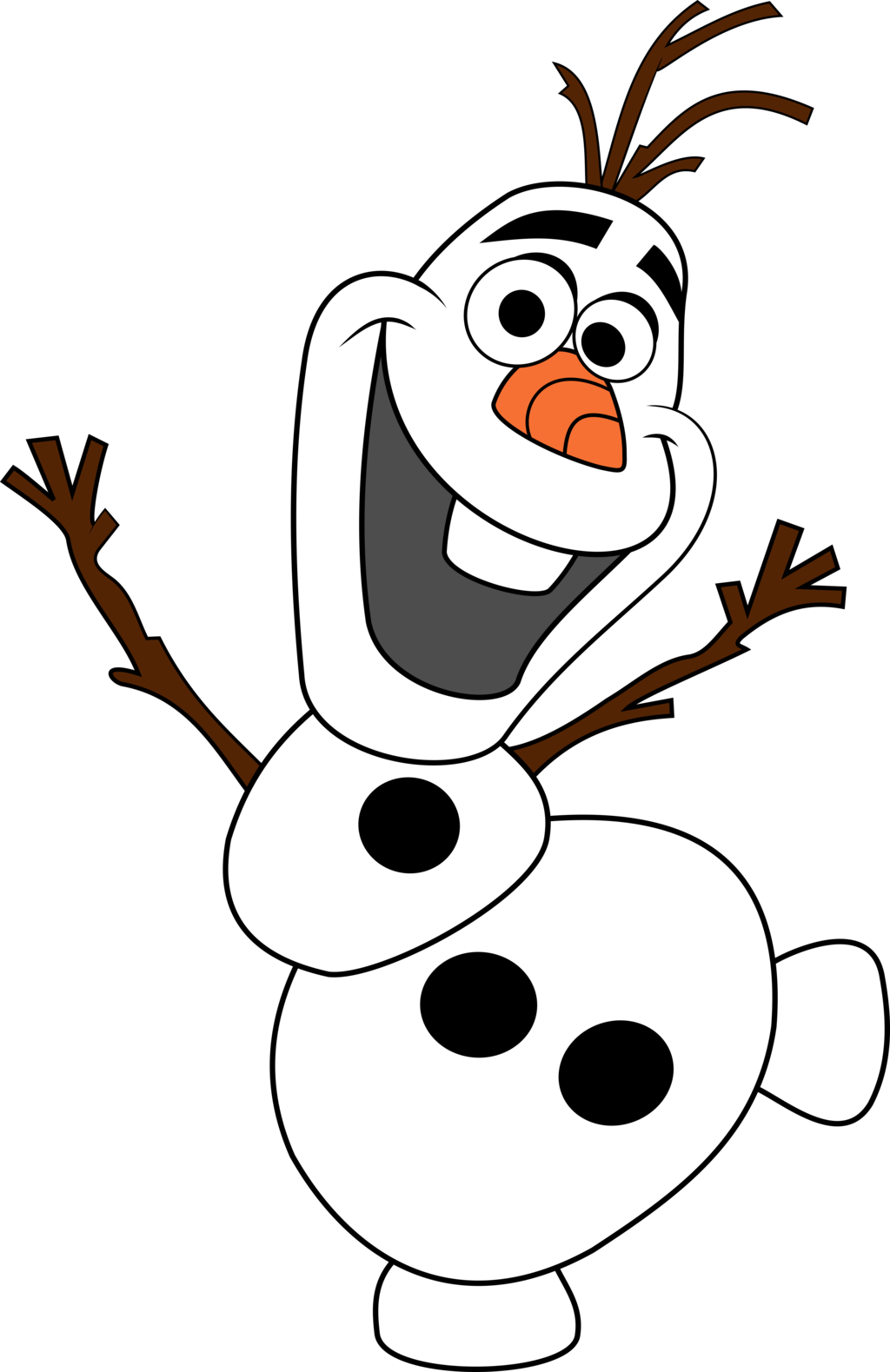 Clip Art Olaf Template - Olaf Clipart, HD Png Download PNG with transparent background