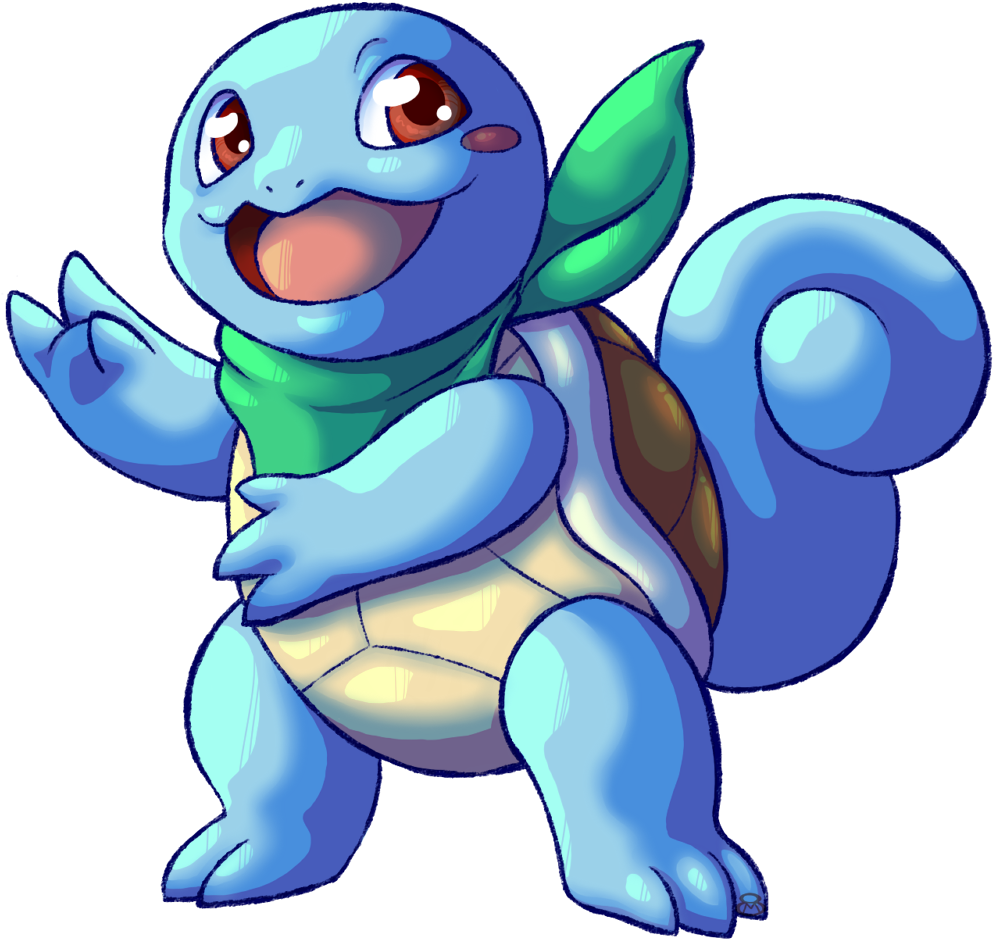 Happy Squirtle Illustration