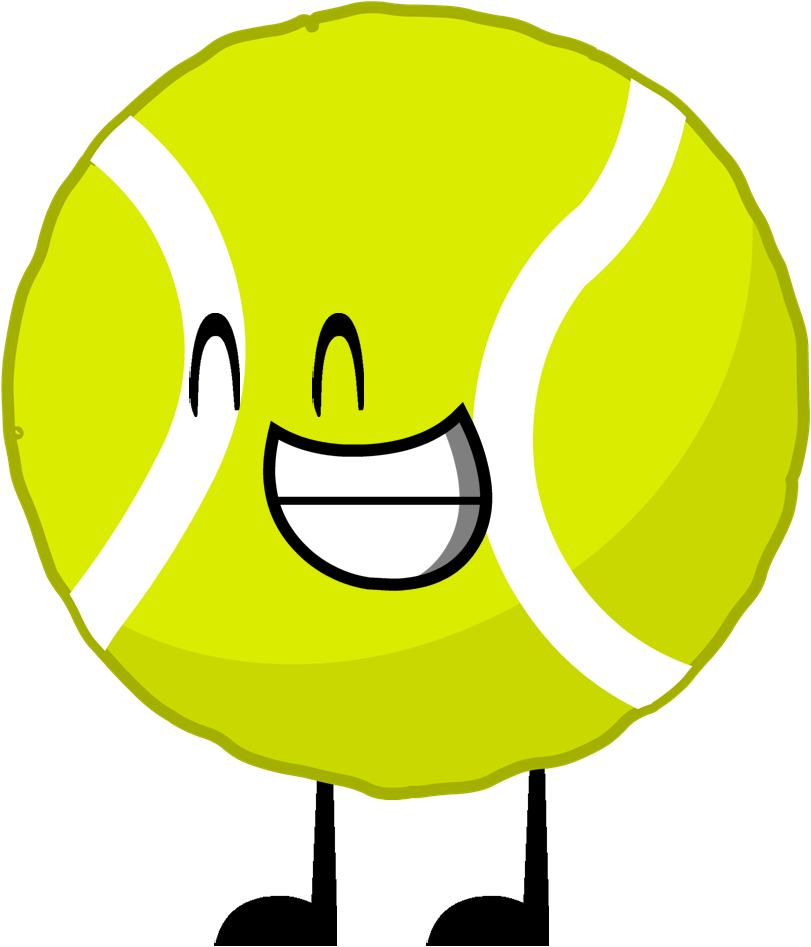 Happy Tennis Ball Character